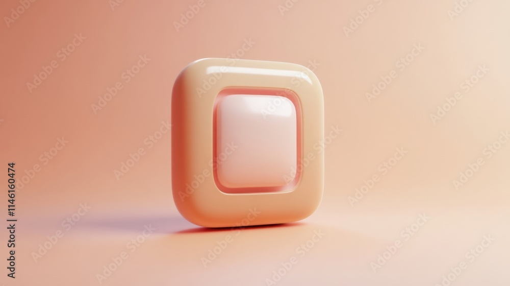 Poster a square object with a pink background