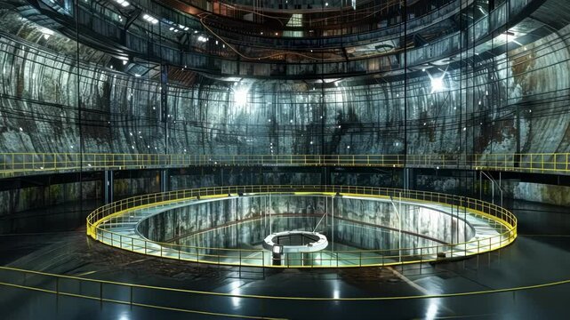 At the heart of the observation station a massive neutrino detector awaits to capture and study the elusive particles.