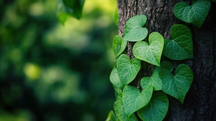 Obraz premium a tree with a bunch of green leaves on it