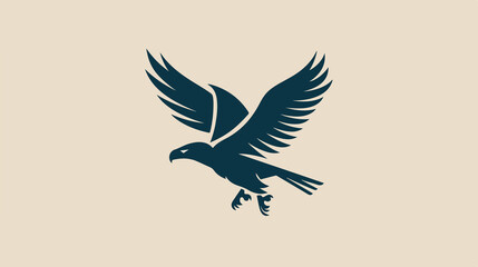 Obraz premium Minimalist Eagle Logo Design Vector Illustration