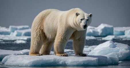 High-resolution polar bear background for wildlife illustrations and arctic animal design projects featuring majestic and powerful ice habitat creatures

