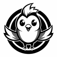 black and white owl