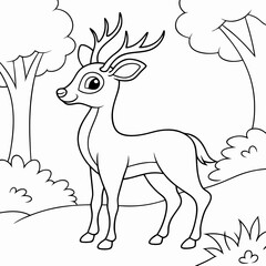 deer with a christmas tree