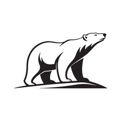 Fototapeta premium polar bear silhouette vector logo design