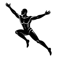 silhouette of a person jumping
