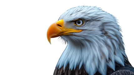 bald eagle isolated on white background