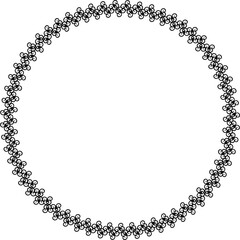 Round frame. Circle Ornamental decorative frame with graphic element
