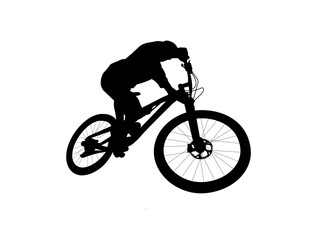 Fototapeta premium mountain bike silhouette high vector