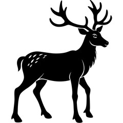 Obraz premium deer silhouette vector