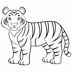 tiger cartoon isolated on white
