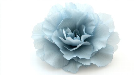 Stunning Blue Flower with Delicate Petals and Intricate Details, Suitable for Decorative Use in Art, Design, and Nature-Themed Projects or Products