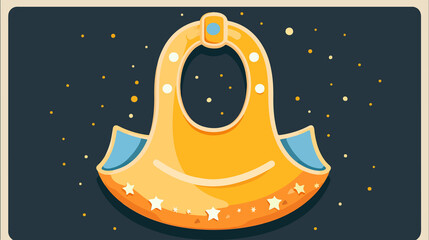 Cute Baby Bib Vector Illustration for Infants and Toddlers