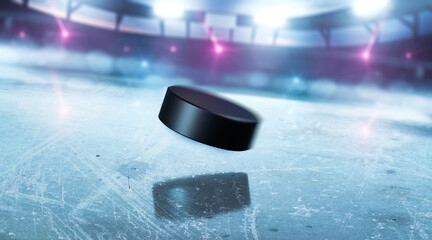 Eishockey Puck in einem Stadion  © m.mphoto