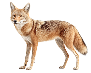 Golden Jackal Full Body Portrait, PNG Transparent