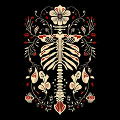 African Tribal tattoo flash illustration