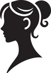 people head minimal Silhouette
 with white background