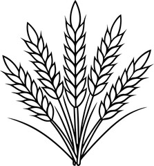 Wheat Ears Sheaf Vector Illustration