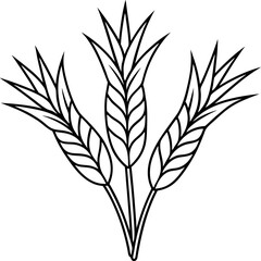 Wheat Ears Sheaf Vector Illustration