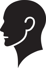 silhouette of a person head