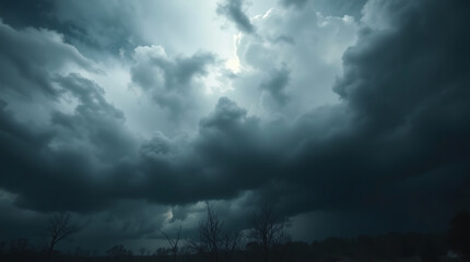 Obraz premium Timelapse of Storm Clouds Moving Across a Blue Sky with Clouds