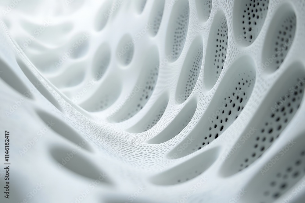 Poster A stunning abstract 3D texture featuring intricate wave patterns, providing a sense of depth and complexity with its modern and futuristic appearance.