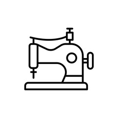 Sewing machine outline icons, minimalist vector illustration ,simple transparent graphic element .Isolated on white background