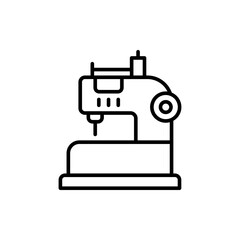 Sewing machine outline icons, minimalist vector illustration ,simple transparent graphic element .Isolated on white background