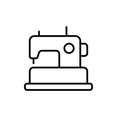 Sewing machine outline icons, minimalist vector illustration ,simple transparent graphic element .Isolated on white background