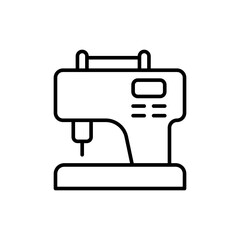 Sewing machine outline icons, minimalist vector illustration ,simple transparent graphic element .Isolated on white background