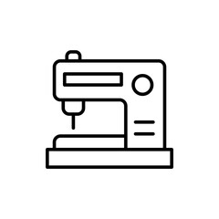 Sewing machine outline icons, minimalist vector illustration ,simple transparent graphic element .Isolated on white background
