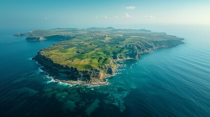 aerial photography of island