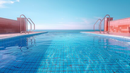 blue swimming pool during daytime