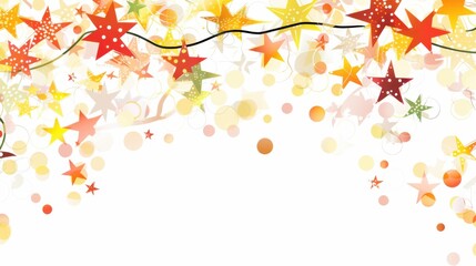 Obraz premium Christmas garlands on white background