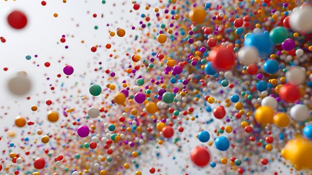 A 3D scatter plot with colorful data points floating in space, captured from an HD perspective.