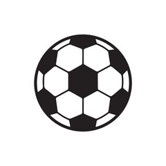 Soccer ball icon. Black Soccer ball icon on white background. Vector illustration