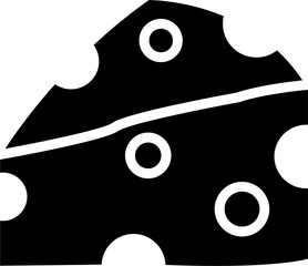 Silhouette vector icon for cheese