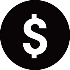 ドル通貨のシンプルアイコン