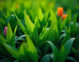 Obraz premium flowers, vector, grass, angular grass, leaves, nature, composition grass, leaves, pattern, flowers, gorosli 