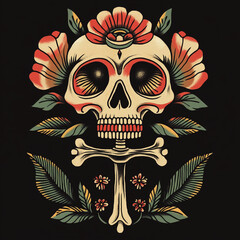 Cyclops tattoo flash illustration