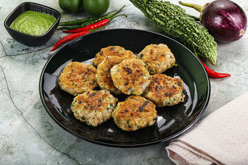 Indian style - chicken kebab with herbs