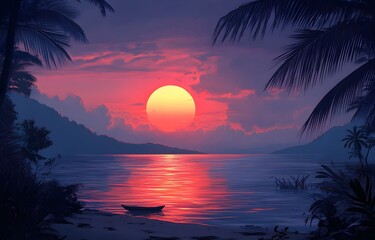Sunrise Scenery, Generative AI