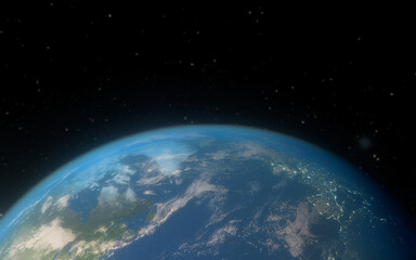 Planeta Terra visto do espaço