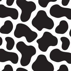 Cow-Print Coloring Book Line Art | Black & White Toddler Pattern Design