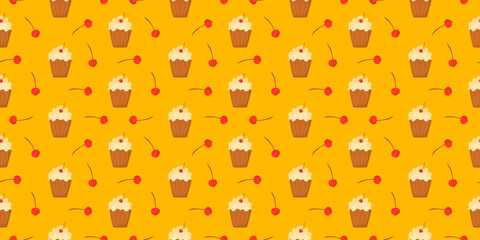 cupcake pattern. ice cream pattern background. Sweet Desserts Pattern background. brownies pattern background. cake pattern background.