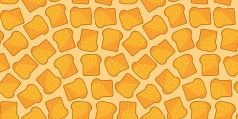 Bread pattern background. bakery theme pattern background. seamless pattern of bread. seamless pattern with breads. bread pattern illustration.