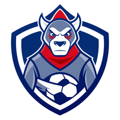 Soccer mascot logo illustration
