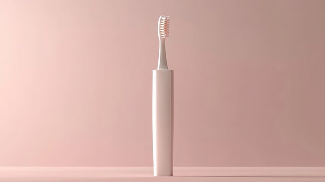 Minimalist white toothpaste tube with sleek typography and subtle pastel accents