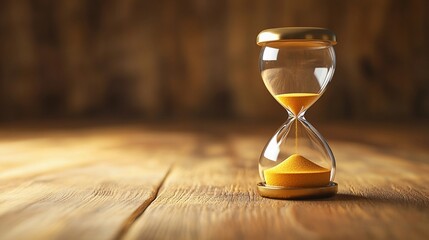 Classic hourglass with timeless design creating a serene and artistic impression ideal for inspirational content in a vintage illustration style