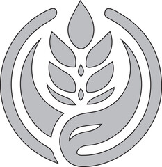 Food plant anagram symbol logo icon design as a depiction of a mascot for a company operating in the food sector