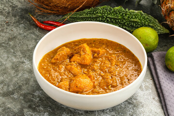 Indian cuisine - spicy chicken curry